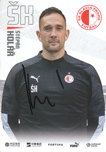 Stepan Kolar SK Slavia Praha 2019/20 Podpisova karta Autogram