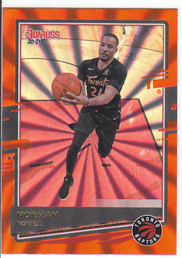 Norman Powell Toronto Raptors 2020/21 Donruss Basketball Orange Laser #46