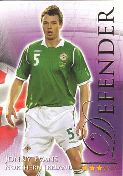 Jonny Evans Northern Ireland Futera World Football 2010/2011 #484
