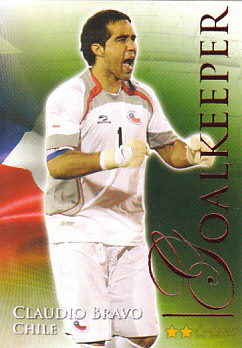 Claudio Bravo Chile Futera World Football 2010/2011 Ruby #406
