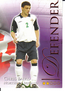 Chris Baird Northern Ireland Futera World Football 2010/2011 Ruby #458