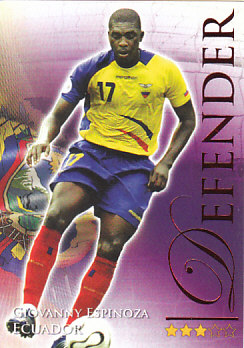 Giovanny Espinoza Ecuador Futera World Football 2010/2011 Ruby #483