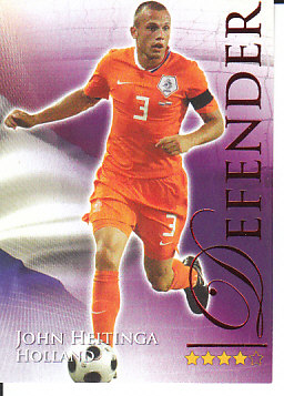 John Heitinga Netherlands Futera World Football 2010/2011 Ruby #491