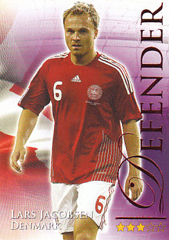 Lars Jacobsen Denmark Futera World Football 2010/2011 Ruby #497