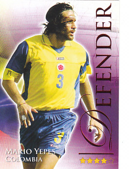 Mario Yepes Colombia Futera World Football 2010/2011 Ruby #547