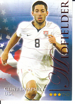 Clint Dempsey USA Futera World Football 2010/2011 Ruby #571