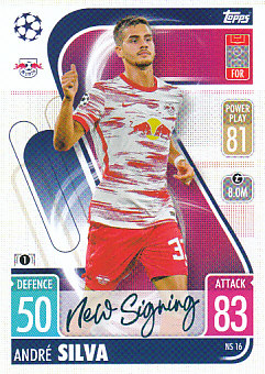 Andre Silva RB Leipzig 2021/22 Topps Match Attax ChL Update #NS16