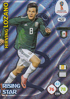 Hirving Lozano Mexico Panini 2018 World Cup Rising Star #427