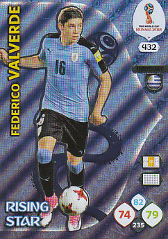 Federico Valverde Uruguay Panini 2018 World Cup Rising Star #432