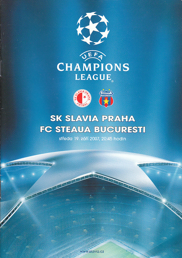 Program SK Slavia Praha - Steaua Bucurest Liga mistru 2007/08