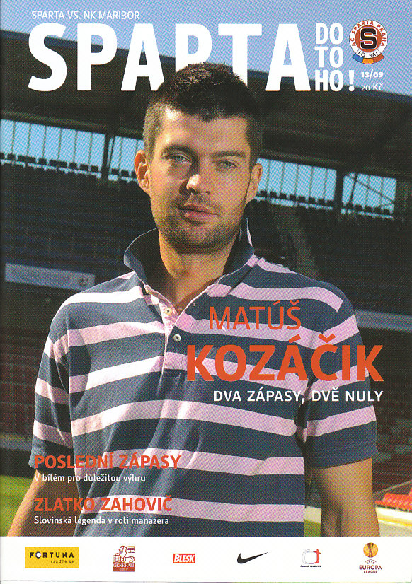 Program AC Sparta Praha - NK Maribor Evropska Liga 2009/10
