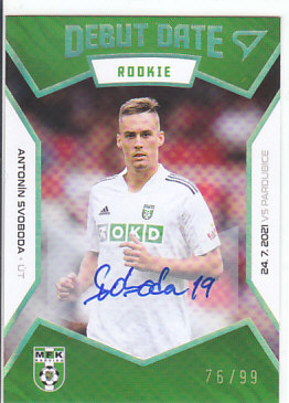 Antonin Svoboda Karvina SportZoo FORTUNA:LIGA 2021/22 1. serie Debut Date Rookie Auto /99 #DR06