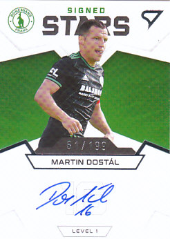 Martin Dostal Bohemians Praha SportZoo FORTUNA:LIGA 2021/22 1. serie Team Leaders Auto Level 1 /199 #S1-MD