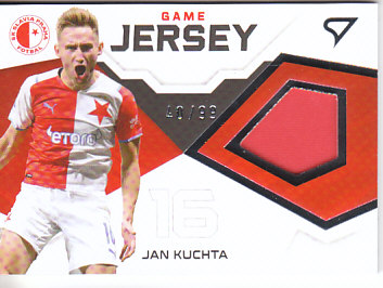 Jan Kuchta Slavia Praha SportZoo FORTUNA:LIGA 2021/22 1. serie Game Jersey /99 #GJ-JK
