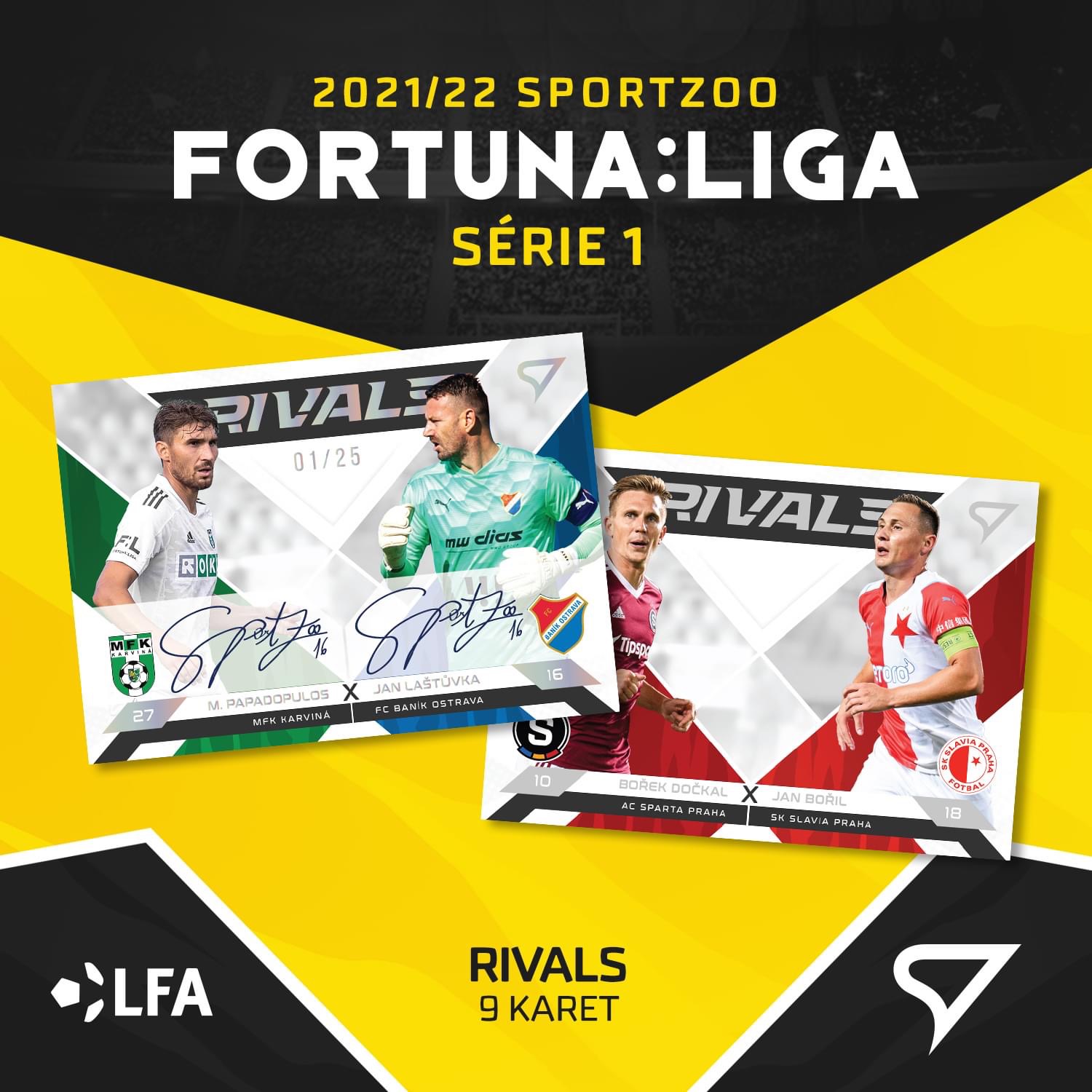 Rivals kompletni set 9 karet SportZoo FORTUNA:LIGA 2021/22 1. serie
