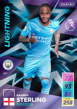 Raheem Sterling Manchester City 2021/22 Panini Adrenalyn XL Lightning #409