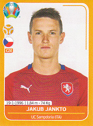 Jakub Jankto Czech Republic samolepka EURO 2020 #CZE17