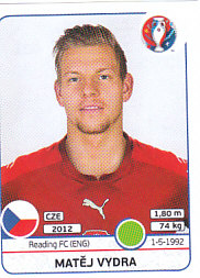 Matej Vydra Czech Republic samolepka EURO 2016 #401