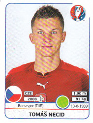 Tomas Necid Czech Republic samolepka EURO 2016 #404