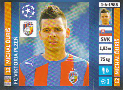Michal Duris FC Viktoria Plzen samolepka UEFA Champions League 2013/14 #293