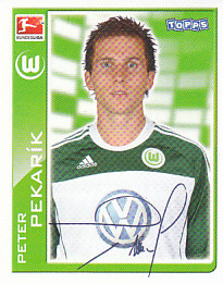 Peter Pekarik VfL Wolfsburg samolepka Bundesliga 2010/11 Topps #411