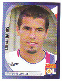 Milan Baros Olympique Lyon samolepka UEFA Champions League 2007/08 #227