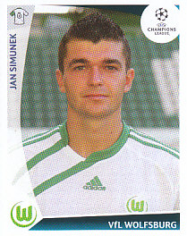 Jan Simunek VfL Wolfsburg samolepka UEFA Champions League 2009/10 #130