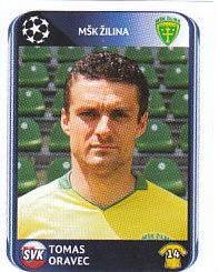 Tomas Oravec Zilina samolepka UEFA Champions League 2010/11 #410