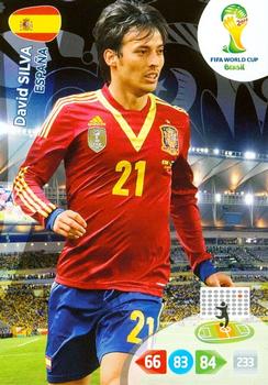 David Silva Spain Panini 2014 World Cup #152