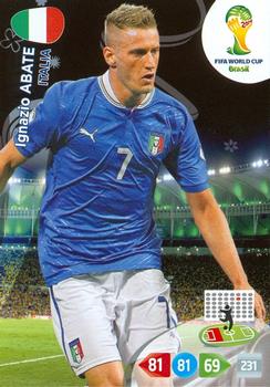 Ignazio Abate Italy Panini 2014 World Cup #210
