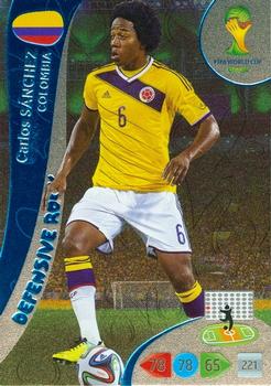 Carlos Sánchez Colombia Panini 2014 World Cup Defensive Rock #366