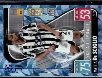 Mattia De Sciglio Juventus FC 2021/22 Topps Match Attax ChL Extra Squad Update / Crystal Parallel #SU30