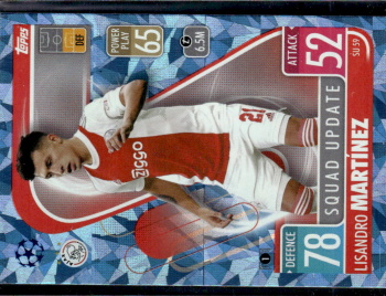 Lisandro Martinez AFC Ajax 2021/22 Topps Match Attax ChL Extra Squad Update / Crystal Parallel #SU59