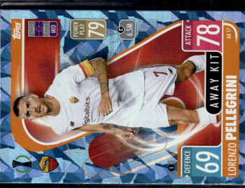 Lorenzo Pellegrini AS Roma 2021/22 Topps Match Attax ChL Extra Away Kit / Crystal Parallel #AK17