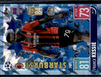 Franck Kessie A.C. Milan 2021/22 Topps Match Attax ChL Extra Starburst / Crystal Parallel #SB13