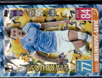 Sergej Milinkovic-Savic SSC Napoli 2021/22 Topps Match Attax ChL Extra Starburst / Crystal Parallel #SB15