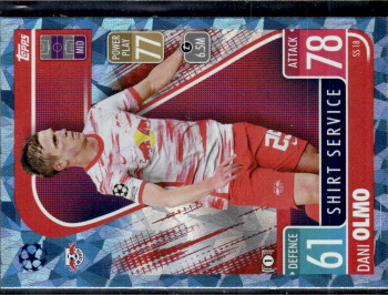 Dani Olmo RB Leipzig 2021/22 Topps Match Attax ChL Extra Shirt Service / Crystal Parallel #SS18