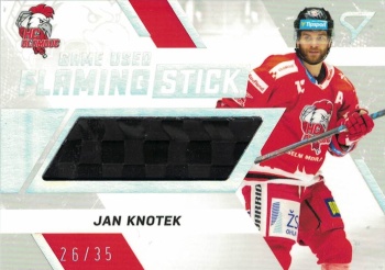 Jan Knotek Olomouc Tipsport ELH 2021/22 SportZoo 1. serie Flaming Stick /35 #FS-KN