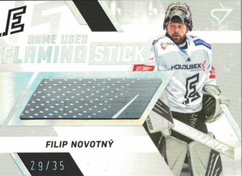 Filip Novotny Karlovy Vary Tipsport ELH 2021/22 SportZoo 1. serie Flaming Stick /35 #FS-FN