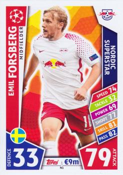 Emil Forsberg RB Leipzig 2017/18 Topps Match Attax CL Nordic Exclusives #N01