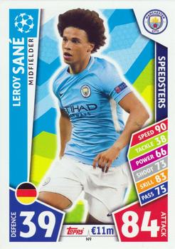Leroy Sane Manchester City 2017/18 Topps Match Attax CL Nordic Exclusives #N09