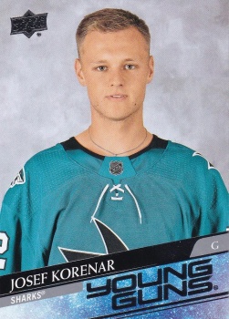 Josef Korenar San Jose Sharks Upper Deck 2020/21 Extended Series Young Guns #715