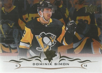 Dominik Simon Pittsburgh Penguins Upper Deck 2018/19 Series 2 Silver Foil #391
