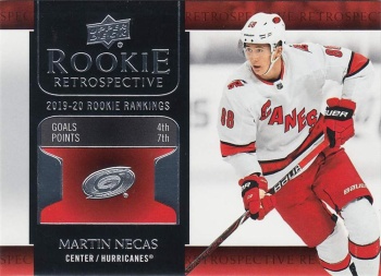 Martin Necas Carolina Hurricanes Upper Deck 2020/21 Series 1 Rookie Retrospective #RR-12