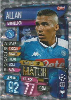 Allan SSC Napoli 2019/20 Topps Match Attax CL Man of the Match #M-NAP