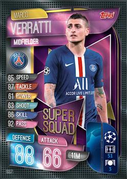 Marco Verratti Paris Saint-Germain 2019/20 Topps Match Attax CL Super Squad #SS07