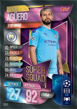 Sergio Aguero Manchester City 2019/20 Topps Match Attax CL Super Squad #SS11