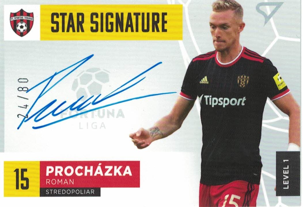 Roman Prochazka Trnava SportZoo Fortuna Liga 2021/22 Star Signature Level 1 /80 #S1-RP