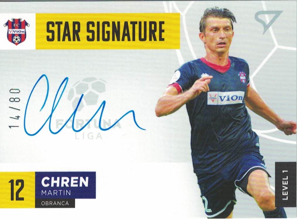 Martin Chren Zlate Moravce SportZoo Fortuna Liga 2021/22 Star Signature Level 1 /80 #S1-MC