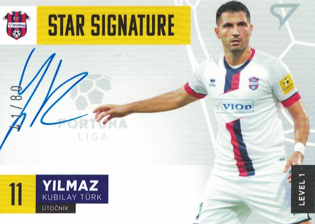 Kubilay Turk Yilmaz Zlate Moravce SportZoo Fortuna Liga 2021/22 Star Signature Level 1 /80 #S1-KY